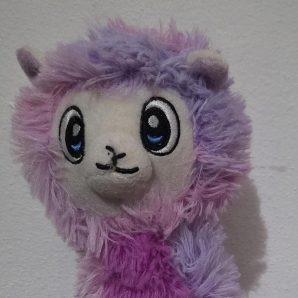 Purple and pink gradient plush alpaca #kawaii #cute